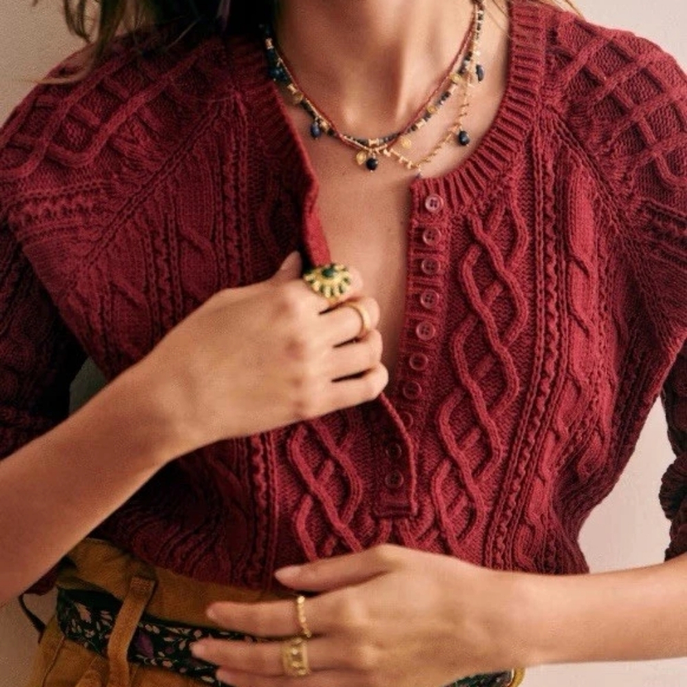 Sezane Bree Sweater Cerise - Size L